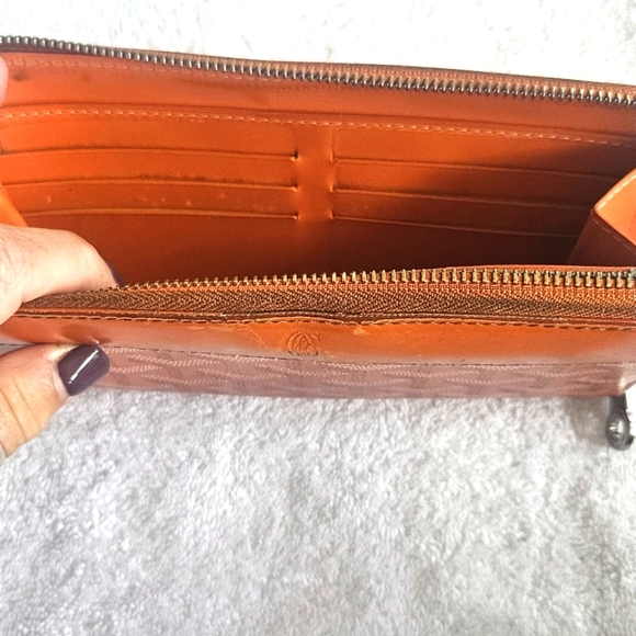 GOYARD Long Leather Wallet Matignon GM Wallet Orange Signature Chevron In Box - Picture 5 of 10